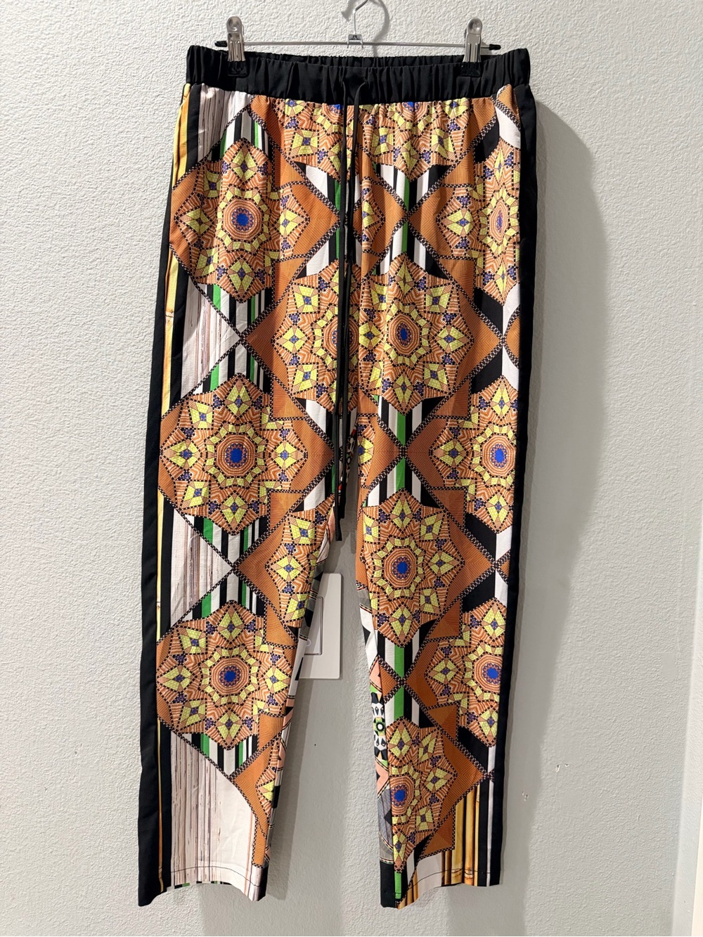 Clover Canyon Orange Geometric Mosaic Joggers -B-